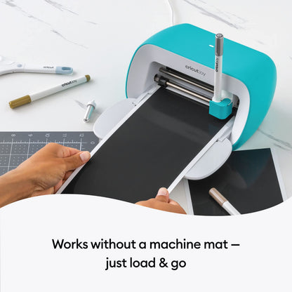Cricut Joy Smart Label - Hojas de vinilo permanentes para máquina Cricut Joy, corte rápido sin colchón, no necesita cinta de transferencia, calcomanías para manualidades con bolígrafos o marcadores Cricut, color negro