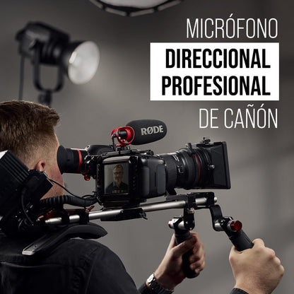 RØDE VideoMicro II Micrófono Shotgun | Compacto Para Cámara y Móvil, 3.5mm TRS, Sin Batería, Montura HELIX y Parabrisas