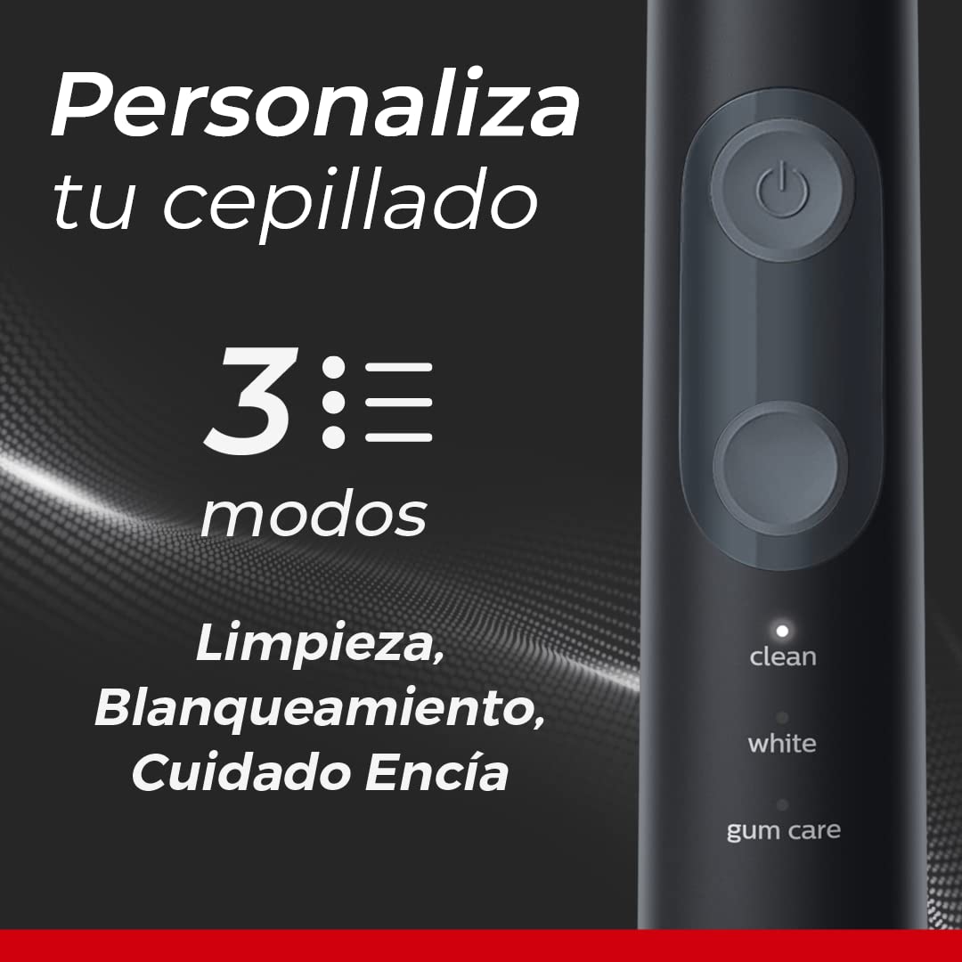Philips Colgate Cepillo Dental Eléctrico SonicPro 50 Dientes Más Blancos | Limpia, Blanquea y Cuida Encías para una Buena Higiene Bucal, Remueve hasta 600% Más Placa