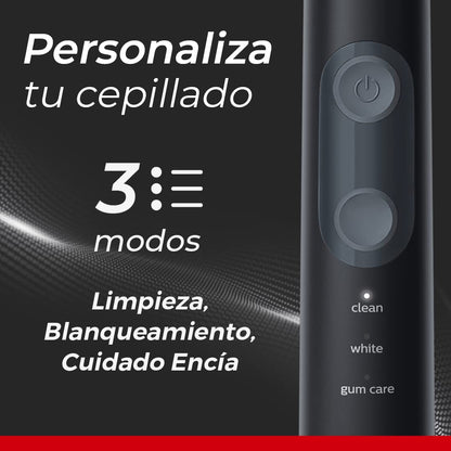 Philips Colgate Cepillo Dental Eléctrico SonicPro 50 Dientes Más Blancos | Limpia, Blanquea y Cuida Encías para una Buena Higiene Bucal, Remueve hasta 600% Más Placa