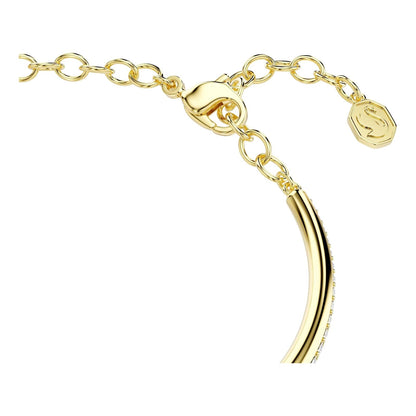 pulsera Swarovski Dextera, corte redondo, blanco, oro tSwarovski chapado en uno