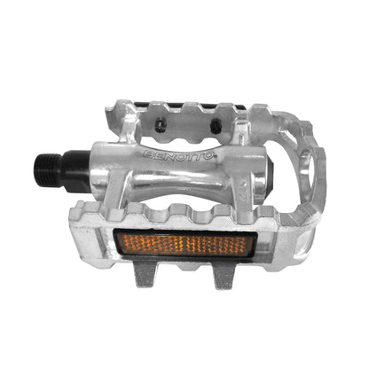 Benotto Pedal NWL-936 9/16 con Reflejantes Aluminio Plata
