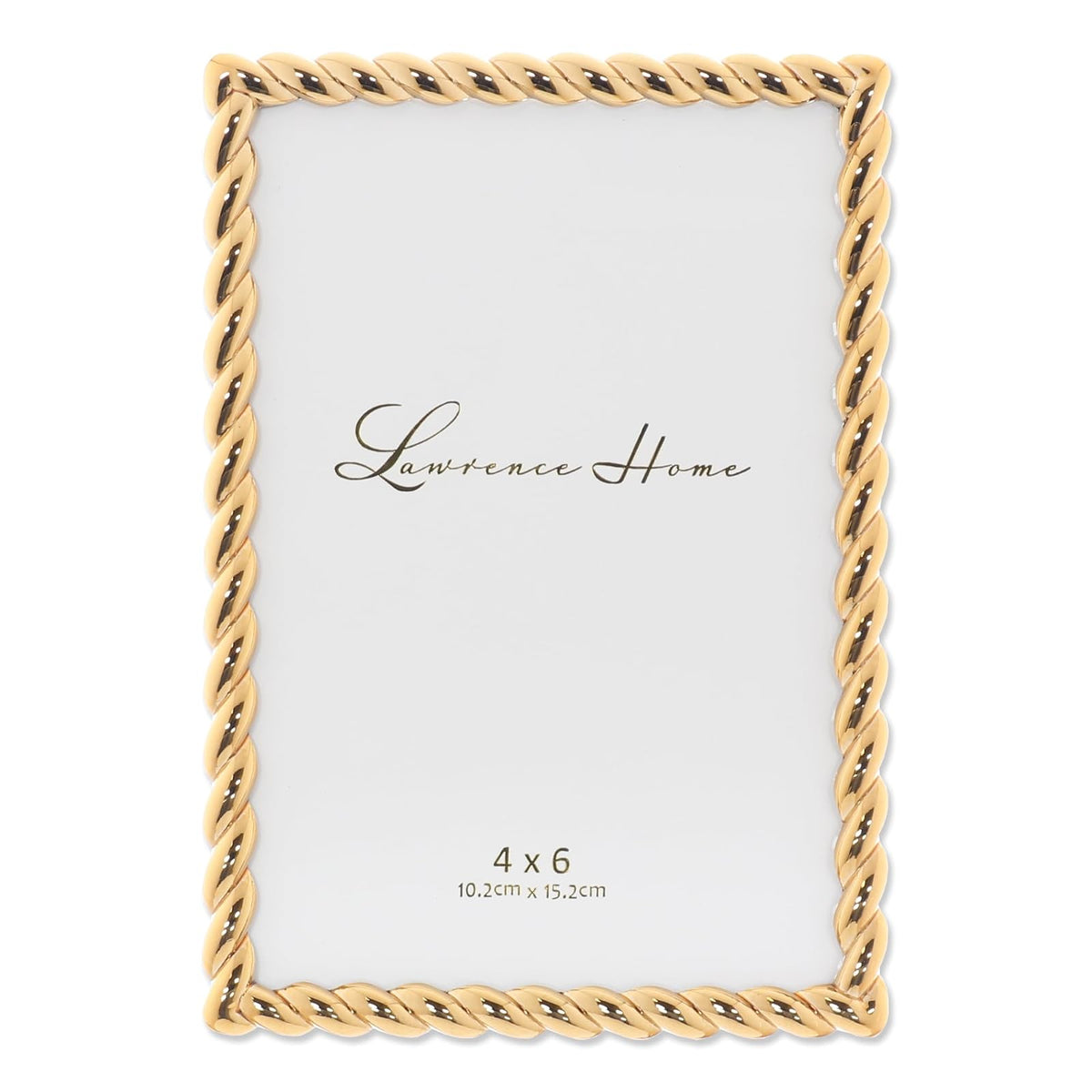 Lawrence Frames Marco de Fotos con Diseño de Cuerda - 10.16 x 15.24 cm (4x6 pulg) - Dorado