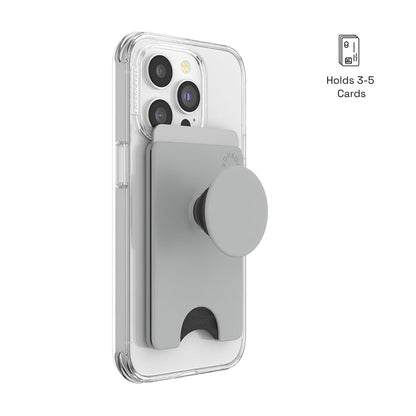 PopSockets - Funda para teléfono con asa expansible para teléfono, tarjetero, gris tecnológico