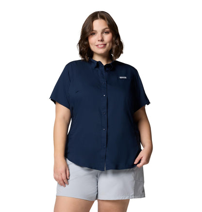 Columbia Tamiami II - Camisa de Manga Corta para Mujer, Talla Grande