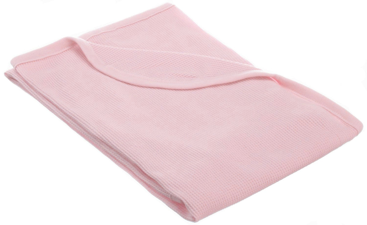 American Baby Company Manta Térmica de Algodón para Bebé, Crema, 76 x 102 cm - 76.2 cm x 101.6 cm - Rosado