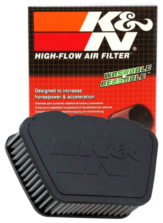 K&N Filtro de aire del motor: Alto rendimiento, Premium, Powersport: Compatible con YAMAHA 2007-2017 (XVS13 Stryker, XVS1300, V-Star, Deluxe, Tourer, XVS950, XVS13, Bullet Cowl, XVS950CT, XVS1300A) YA-1307, negro