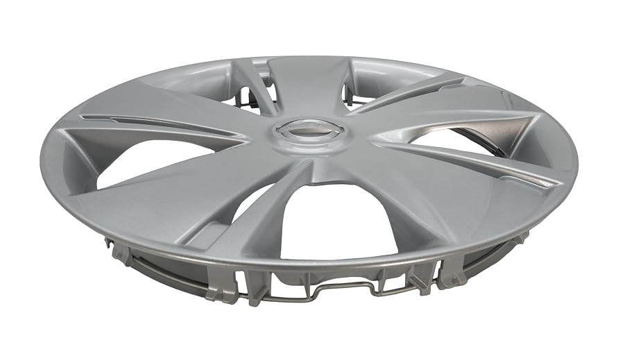 Nissan Tapa de Rin 14” March Sense 2016-2023 1 Pieza de Plástico Acabado Brillante, Color Plata