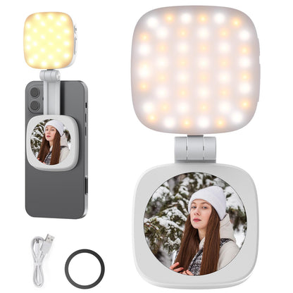 NEEWER NL48B Luz Selfie Magnética LED Compatible con MagSafe - NL48B Blanco