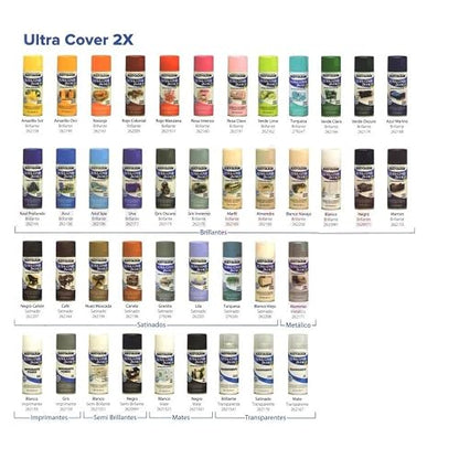 Rust-Oleum Pintura en Aerosol Ultra Cover 2X Protector Transparente Mate 340 g