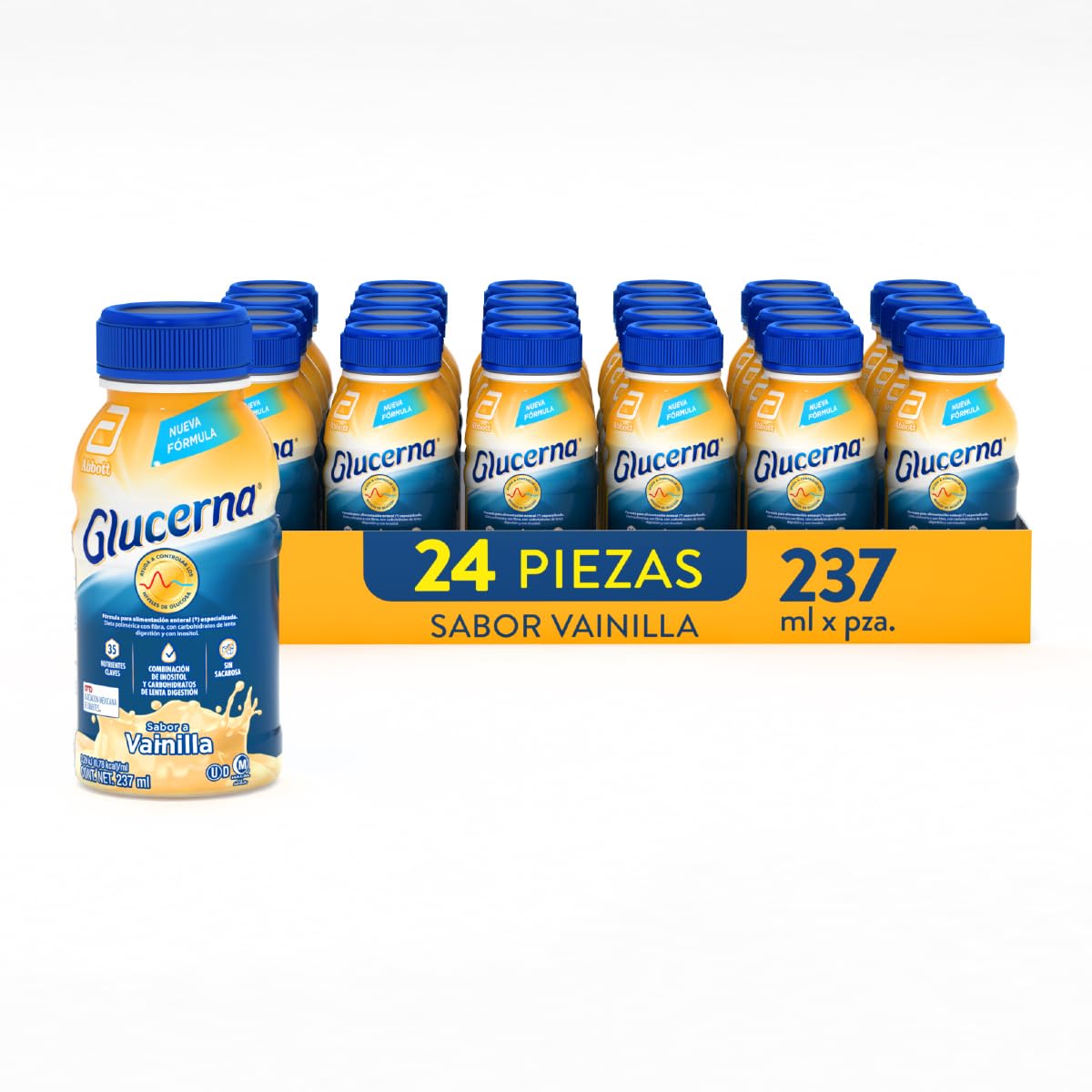 Glucerna Nutrición Especializada para Diabetes, Pack 24 de 237 ml - Vainilla
