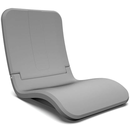 GoSports Coast Modern - Silla portátil para alberca, Plegable, para Adultos, para Piscina, Playa, portón Trasero y Estadio, plástico Duradero con Soporte de Espalda, Color Gris