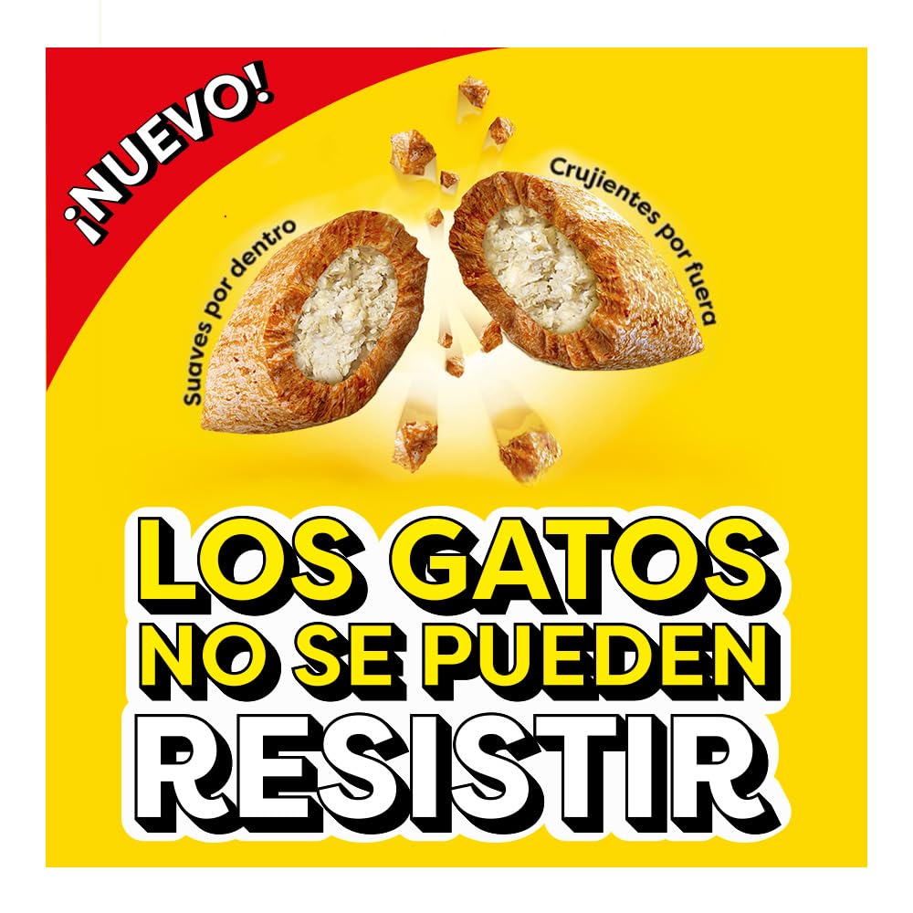 Temptations premios para Gato Sabor Pollo Sabroso, 12 Pack de 85gr c/u – Crujientes por Fuera y Cremosos por Dentro