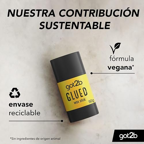 Got2B Cera para Cabello Glued Wax Stick 50g, Alta Fijación de Hasta 24 Horas.
