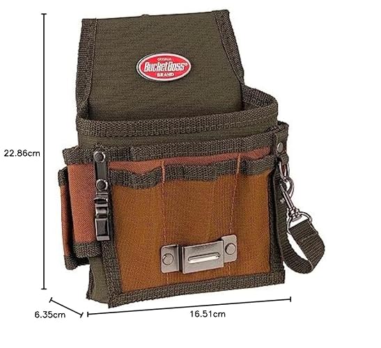 Bucket Boss - Bolsa de herramientas con solapa, bolsas - Serie original (54140), café