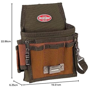 Bucket Boss - Bolsa de herramientas con solapa, bolsas - Serie original (54140), café