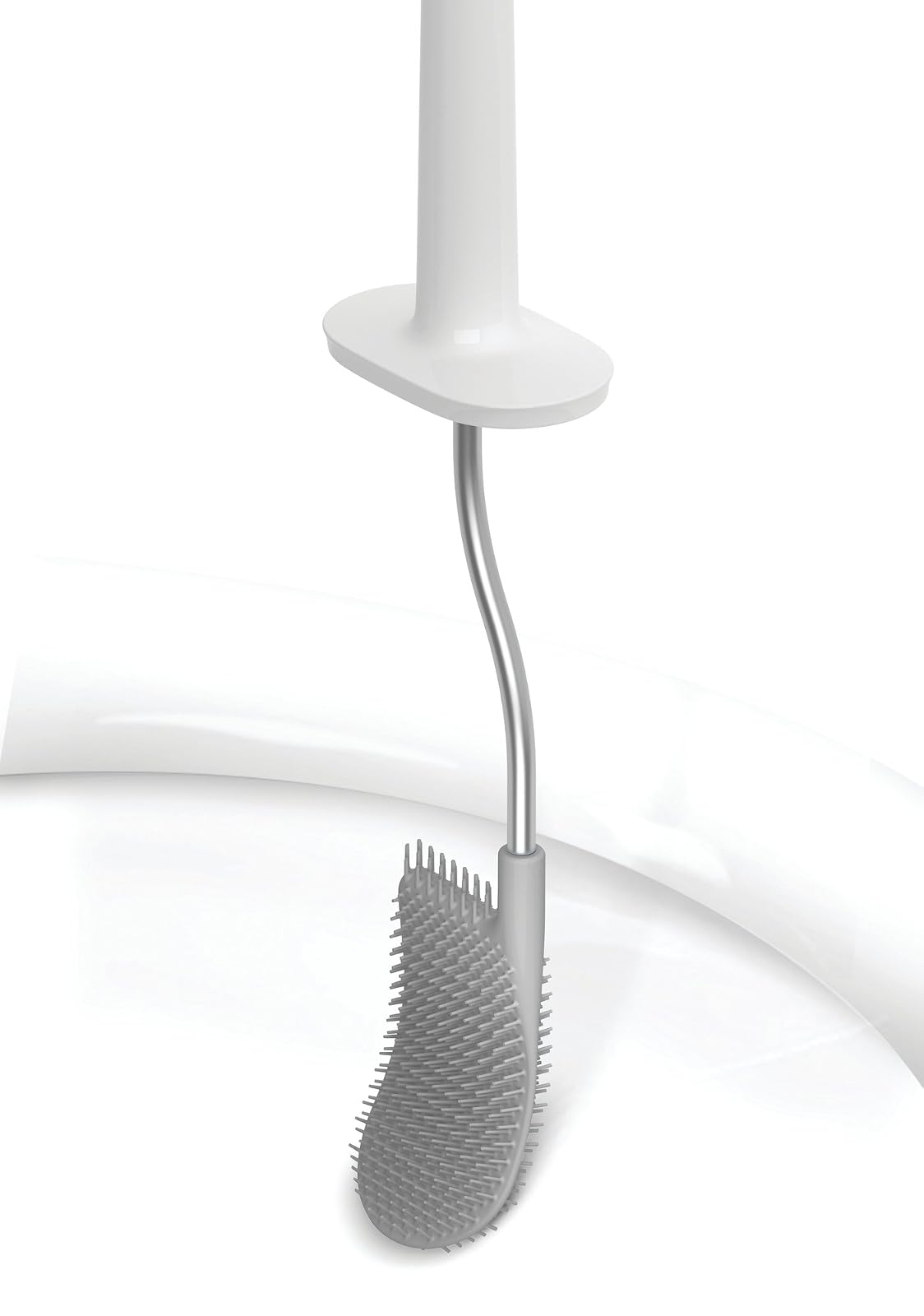 Joseph Joseph 70519 EasyStore Soporte para Papel higiénico y Cepillo de Inodoro Flexible con Estante y cajón, Acero Inoxidable