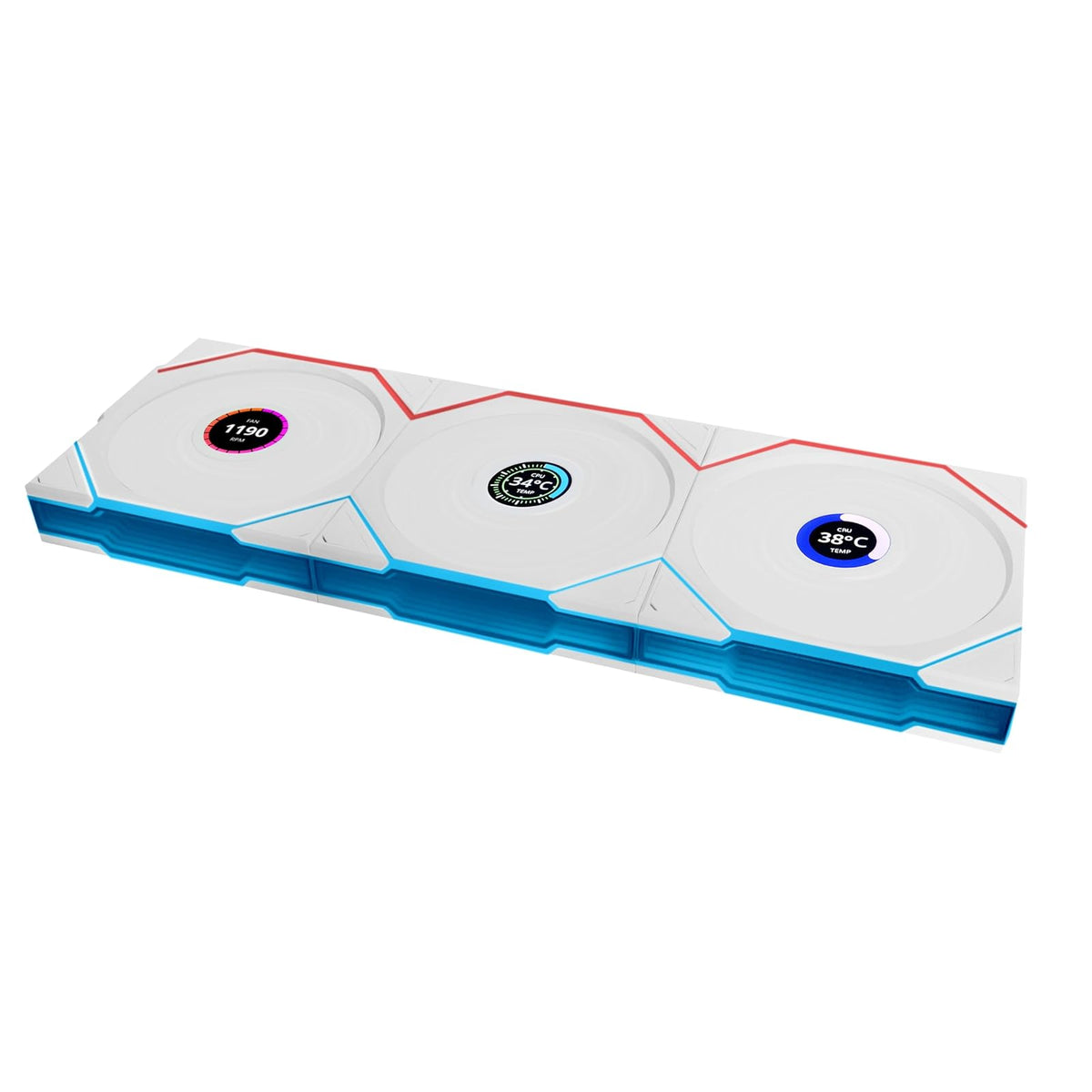 Lian Li UNI Ventilador TL LCD inalámbrico 120 paquetes triple, señal inalámbrica de 2,4 GHz, ventilador ARGB, diseño de espejo infinito, cadena de margarita, driver de efectos de iluminación