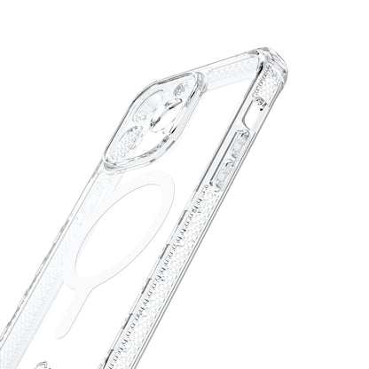 ItSkins Supreme R Clear Funda con MagSafe Compatible con iPhone 15, Protección Caídas 4.5m, Bordes Elevados, Defensa Antimicrobiana - Transparente
