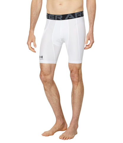 Under Armour UA HeatGear Shorts de Entrenamiento para Hombre - Blanco (100) - Negro - XL Alto