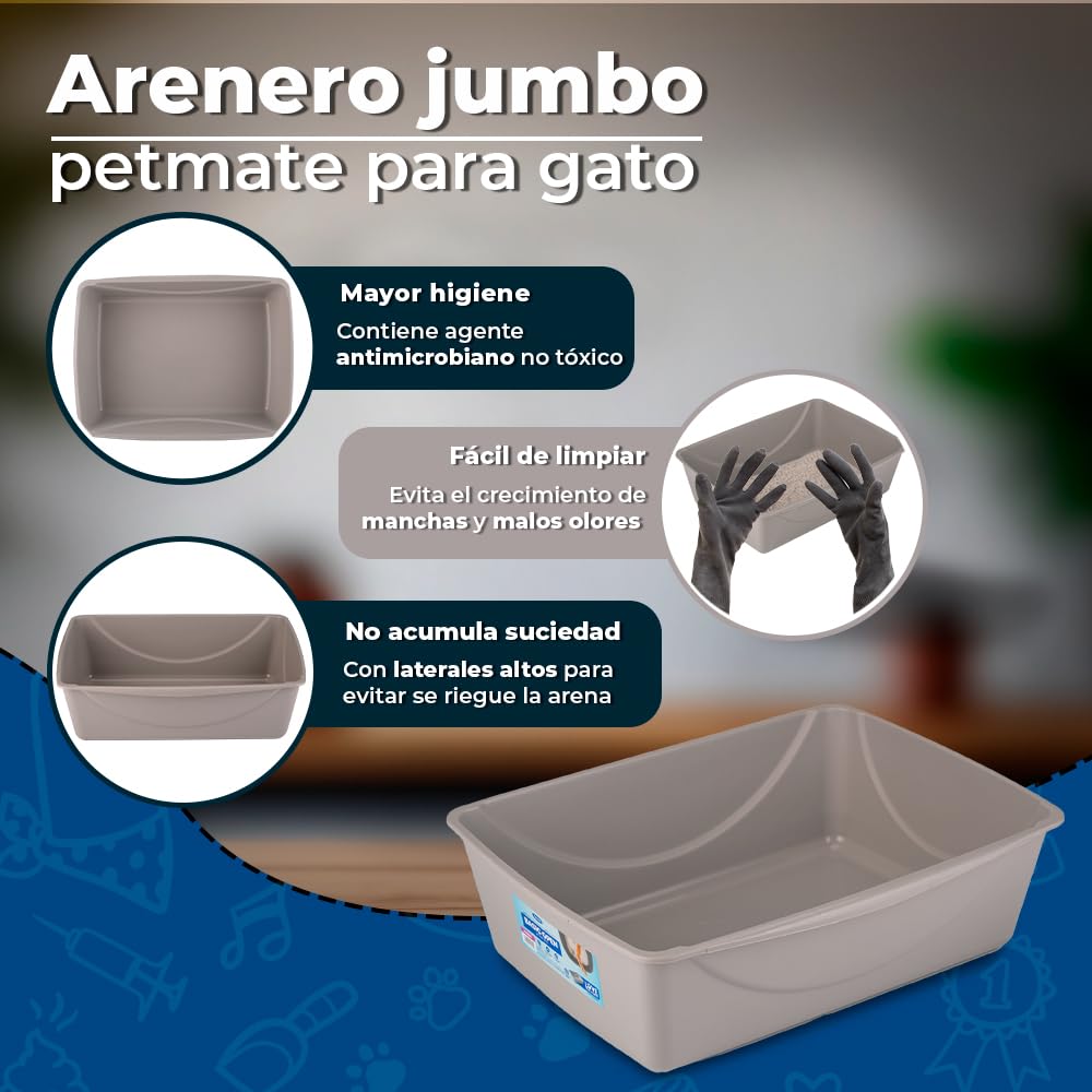 PETMATE - Cubeta de basura, azul/gris, Jumbo