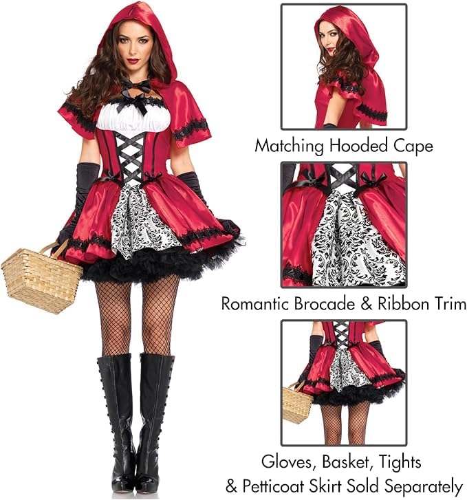 Leg Avenue Women's Gothic Red Riding Hood Costume