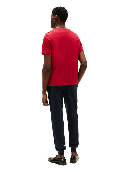 Tommy Hilfiger - Camisetas de Manga Corta de algodón con Cuello Redondo para Hombre, Ajuste Regular