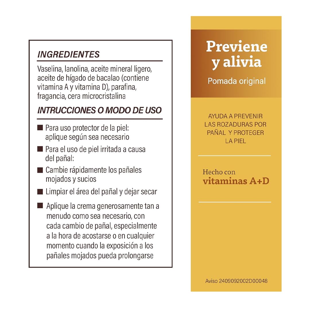 A+D Original Prevent Pomada para Rozaduras de Pañal para Bebés 454g | Formato Familiar