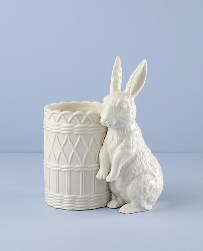 Lenox 897159 Wicker Creek - Jarrón de Conejito de Pascua, decoración del hogar