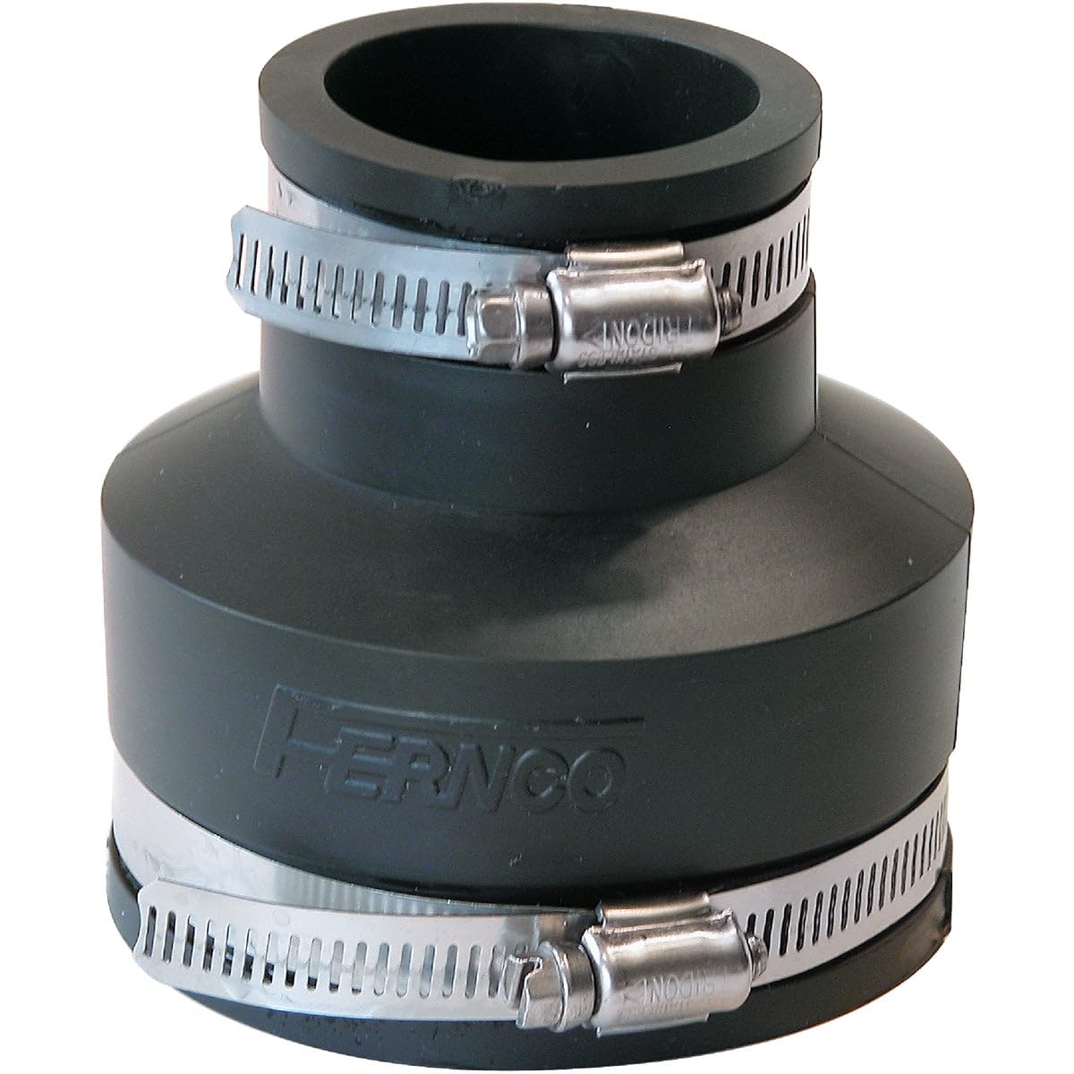 Fernco P1056-315 Acoplamiento reductor de PVC flexible, conecta tubo de 3 pulgadas a 1-1/2 pulgadas