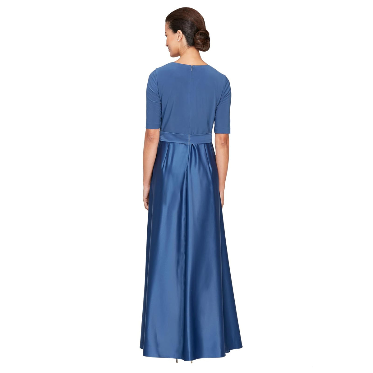 Alex Evenings Vestido de Baile de satén con Bolsillos (tamaño pequeño y Regular) Vestido para ocasión Especial para Mujer