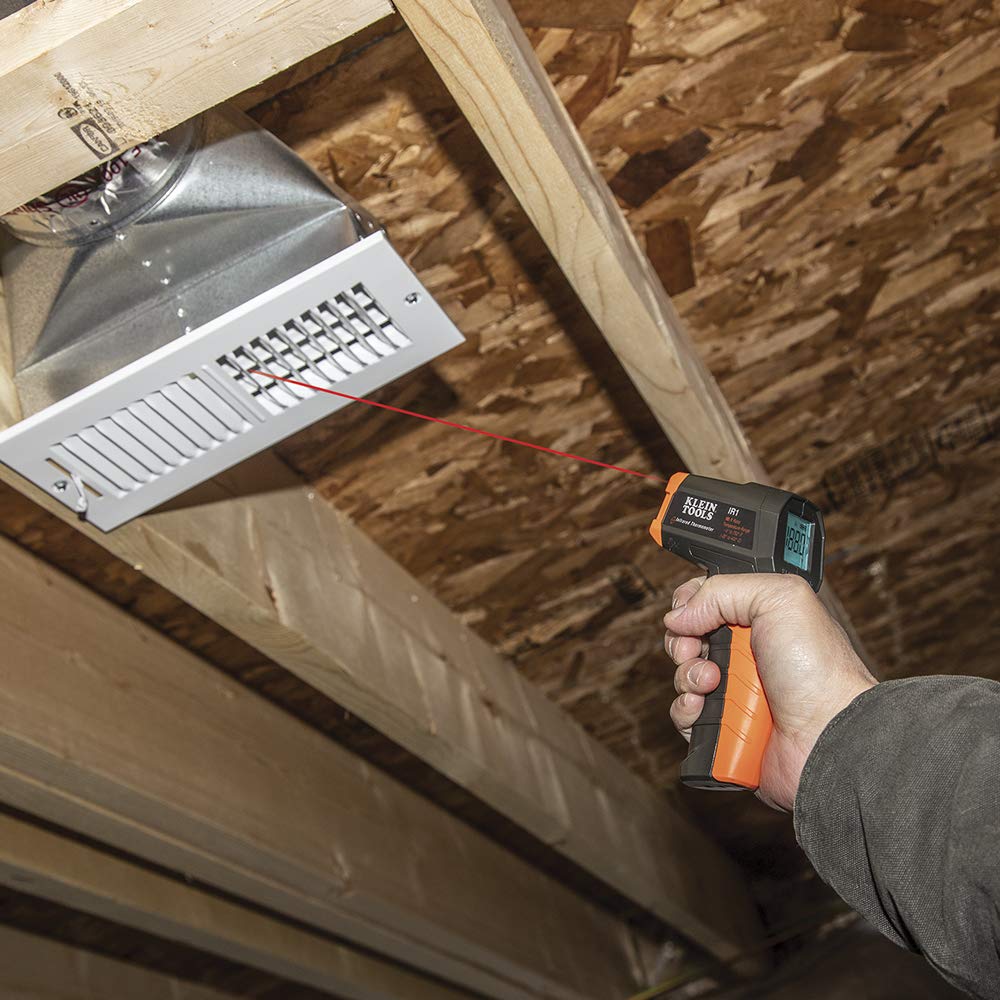 Klein Tools IR1 Termómetro infrarrojo, pistola láser digital es termómetro sin contacto con un rango de temperatura de -4 a 752 grados Fahrenheit