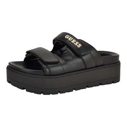 GUESS Faxon Sandalia para mujer | Sandalias casuales - 25.0 cm - Negro 001