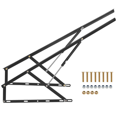 VEVOR Elevador de Cama, Tamaño de Cama Compatible 150 x 180 cm, Capacidad de Carga 70 kg, para Bricolaje, Palanca Neumática Vertical de Lujo, para Habitación de Invitados, 1080 x 750 x 45 mm, Negro