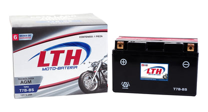 LTH Batería de Moto AGM 12V 6.5Ah Modelo CT7B-BS