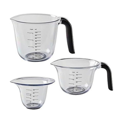 KitchenAid KQ298OSOBA Gourmet - Juego de 3 jarras medidoras, ónix