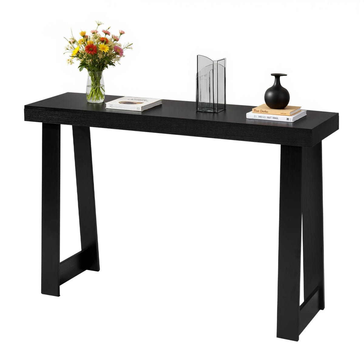 VEVOR Mesa Consola Moderna Negra, 140 x 30.5 x 81 cm, Carga 50 kg - 46 Inch - Negro