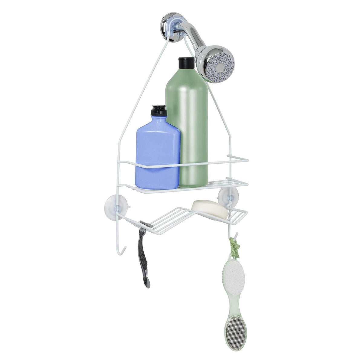 Zenna Home Zenna HomeOver The Shower - 2 estantes, Color Blanco, 2 estantes, Color Blanco