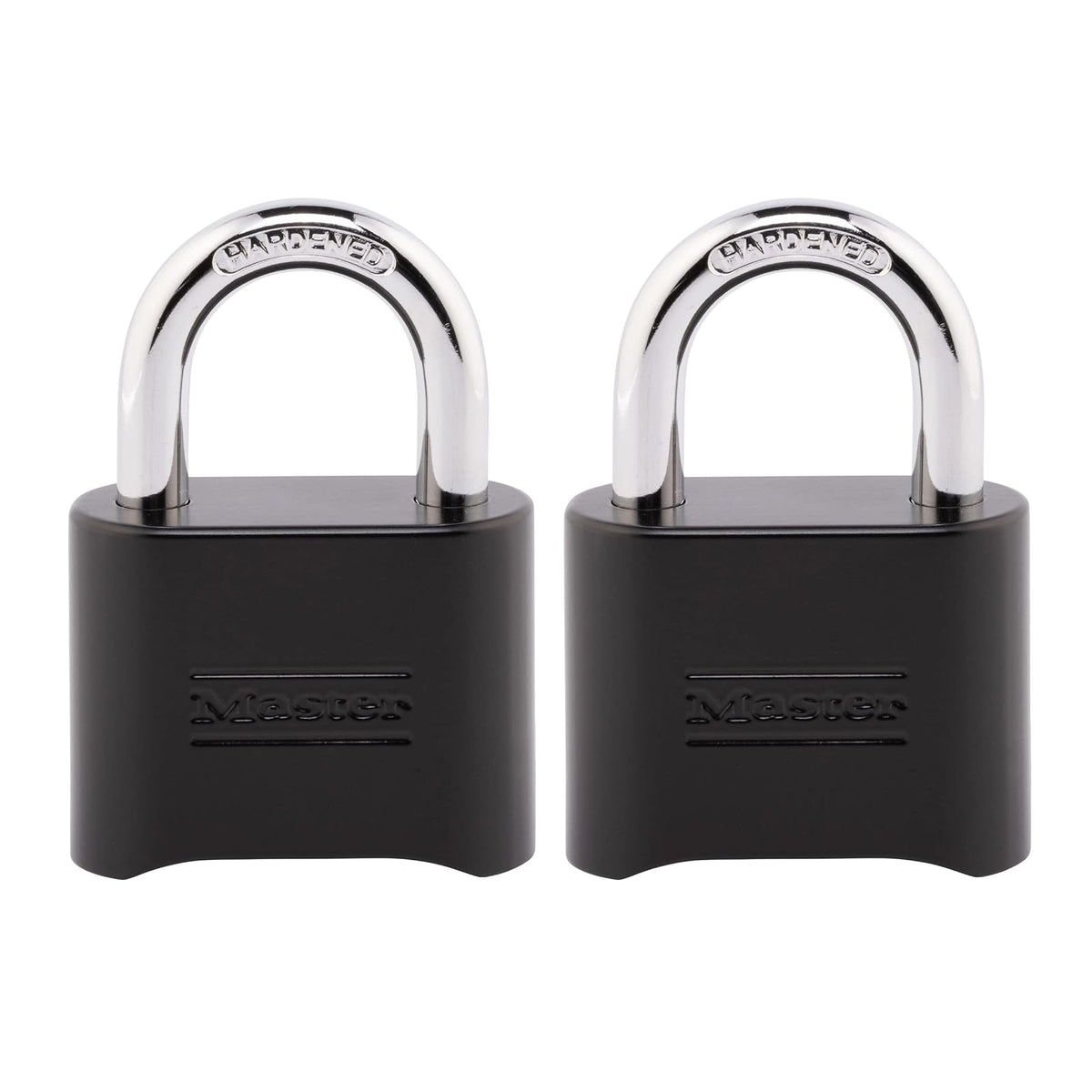 Master Lock - Candado de combinación negro, configura tu propio candado combinado, resistente a la intemperie para interiores y exteriores con código para clóset de gimnasio, puerta, cobertizo,