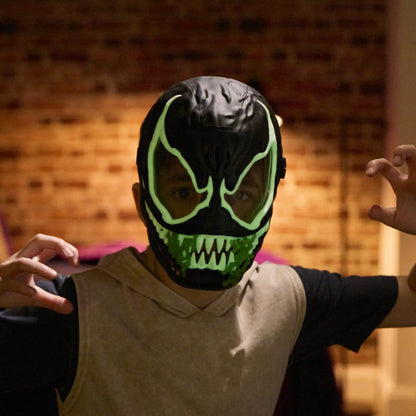 Hasbro Marvel Spider-Man VenomVersus - Máscara de Juguete Fluorescente con Sonido para Cosplay y Juegos de rol para niños y niñas a Partir de 5 años