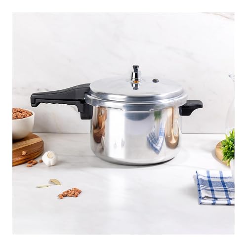 Ekco | Olla Express de 6 Litros One Aluminio con 6 Sistemas de Seguridad | Cuerpo y tapa de aluminio, Cocción rápida, Mangos de baquelita, Cierre hermético, Certificado NOM