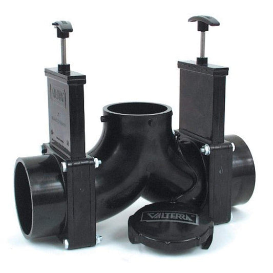 Valterra T84 3" Hub x 3" Hub x 3" Bay with Cap Double Ell Rotating Valve Assembly