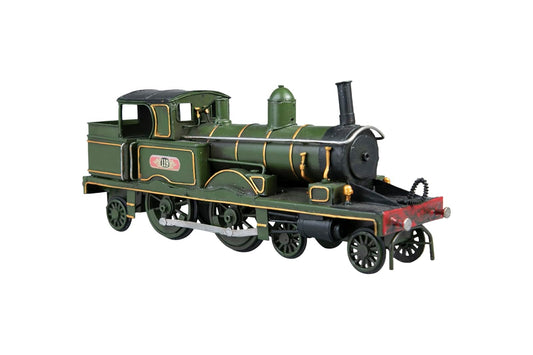 Running Locomotora | Estilo Vintage | Adornos de Escritorio | para Oficina y hogar | Tren a Escala | Verde | 12x7.5 cm