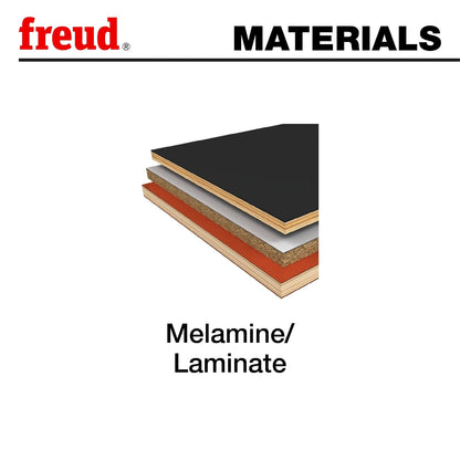 Freud - Broca biselada, corte cónico rápido de 7 grados en laminados de plástico, diámetro de 1/4 pulgadas, construcción de carburo sólido, carburo TiCo, negro I.C.E. Recubrimiento, rodamiento de