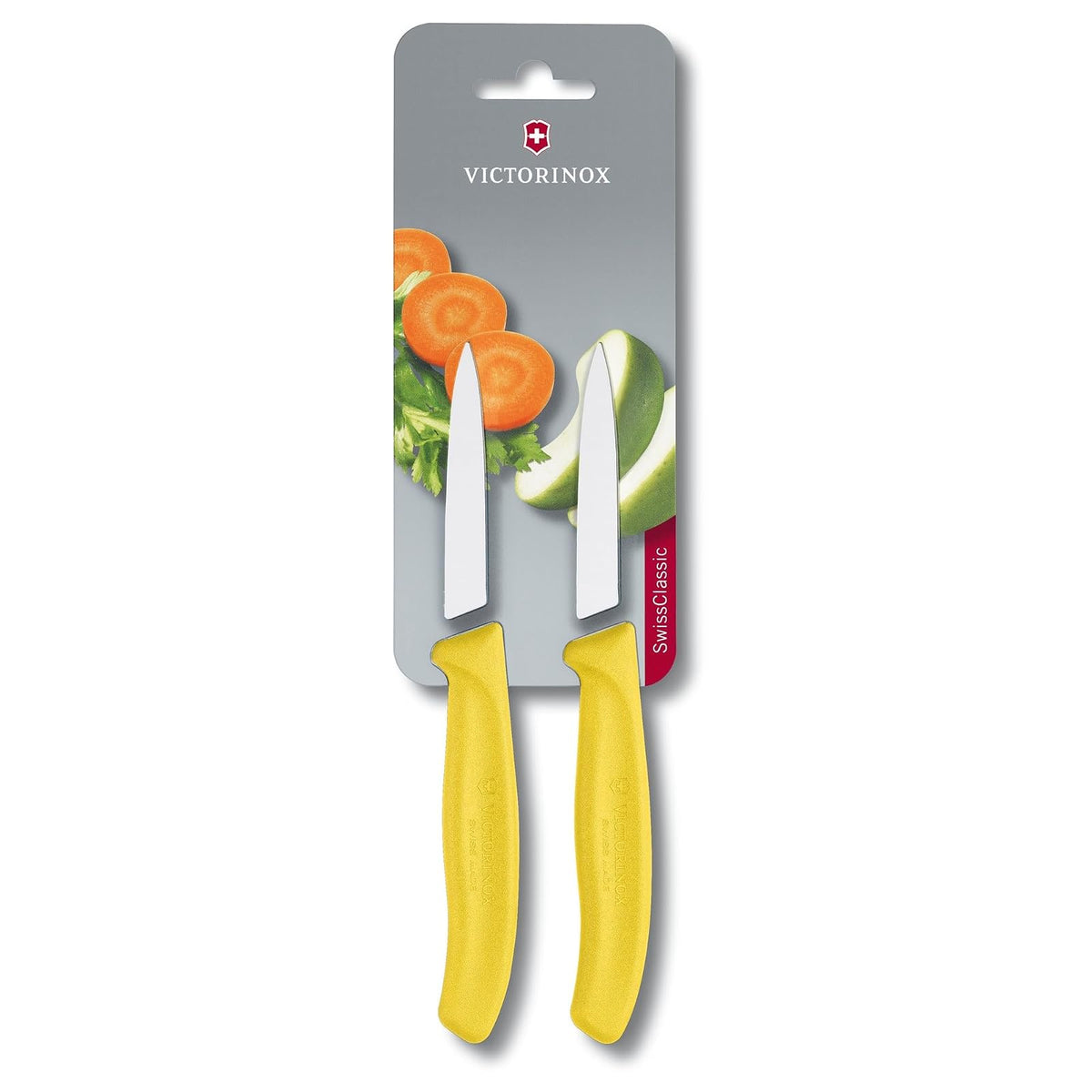 Victorinox Set de 2 Cuchillos Mondadores, Amarillo, 8 Centímetros