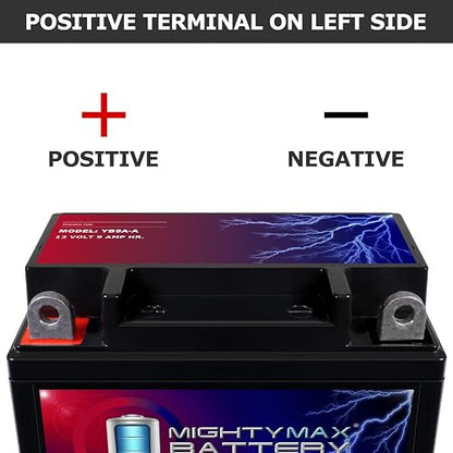 Mighty MAX Battery Batería YB9A-A -12 voltios 9 AH, 130 CCA, batería Recargable sin Mantenimiento SLA AGM para Motocicleta