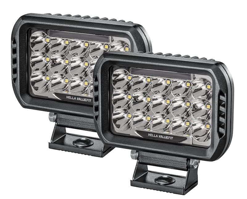 Hella ValueFit 450 LED - Kit de Lámparas de Conducción LED Universal para Vehículos Todoterreno