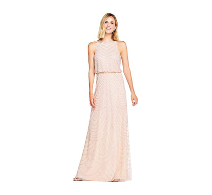 Adrianna Papell Halter Art Deco Vestido con abalorio Vestido para ocasin Especial para Mujer