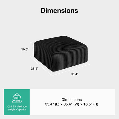 Novilla - Sofá Modular seccional, Moderno sofá seccional de Nube con Soporte Smarts Coil, sofá tapizado sin Huesos para Sala de Estar, Apartamentos, recámara, no Requiere Montaje (Otomana)
