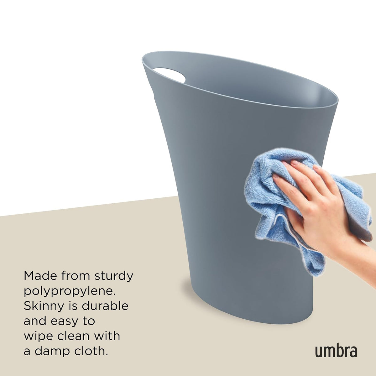 Umbra Skinny Bote de Basura, Azul pizarra
